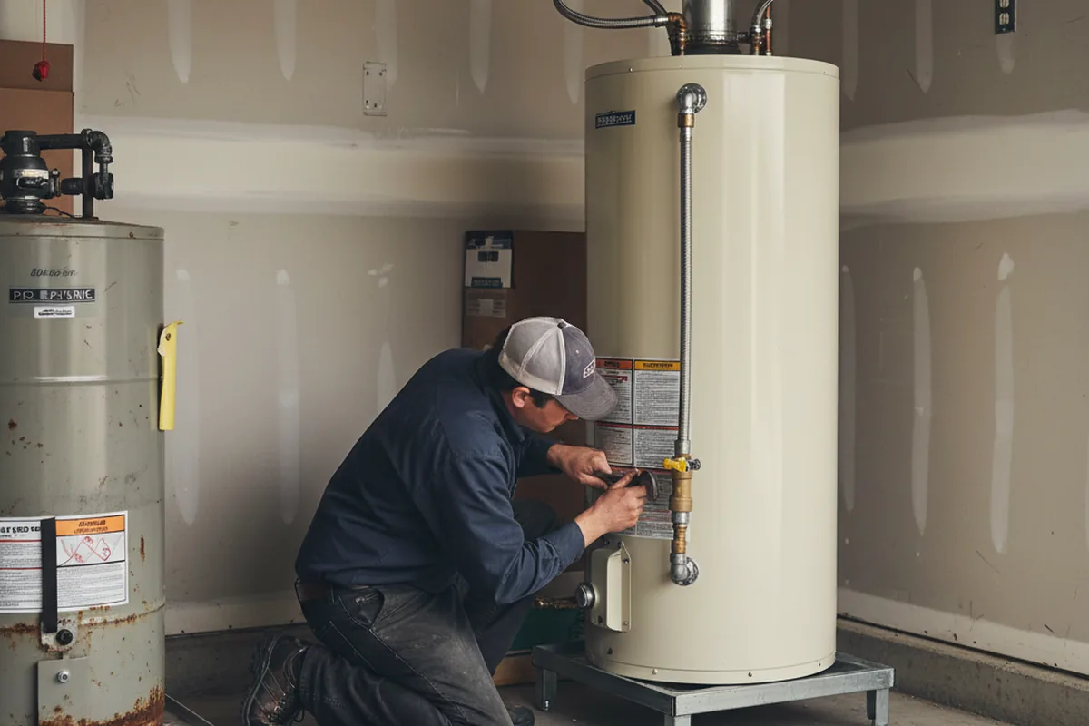 Water heater and shutoff valve replacement in Imlay City